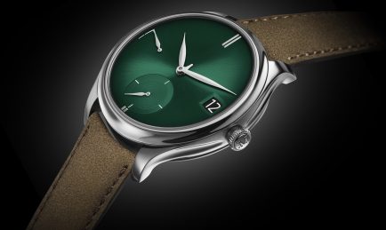 SIMPLE, EFFECTIVE, UNDERSTATED, AUTHENTIC: THE ENDEAVOUR PERPETUAL CALENDAR PURITY COSMIC GREEN FROM H. MOSER & CIE.