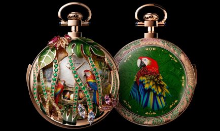 TO MARK ITS 280TH ANNIVERSARY, JAQUET DROZ PRESENTS THE PARROT REPEATER POCKET WATCH, A ONE-OF-A-KIND AUTOMATON WITH MINUTE REPEATER