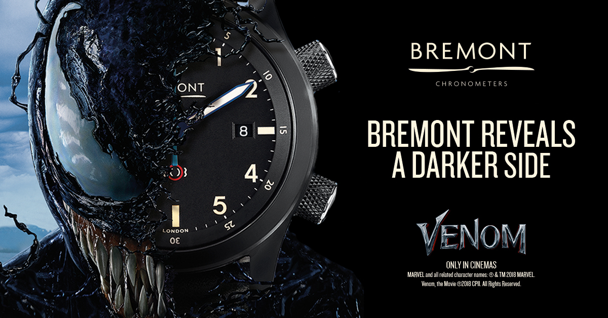 THE NEW BREMONT U-2/51-JET MAKES ITS BIG SCREEN DEBUT ON TOM HARDY’S DARK AND GRITTY VENOM