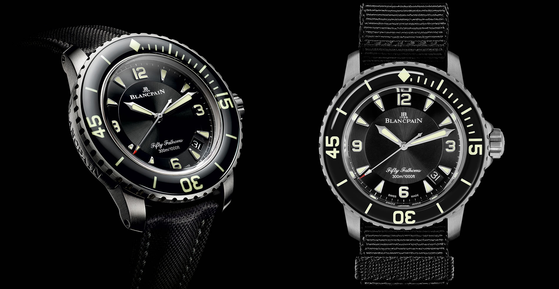 The icon of Blancpain’s Fifty Fathoms collection appears in a new titanium version