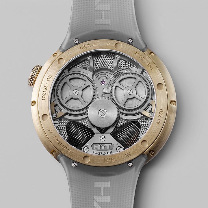 HYT H2.0 TimeIs Fluid Back gold