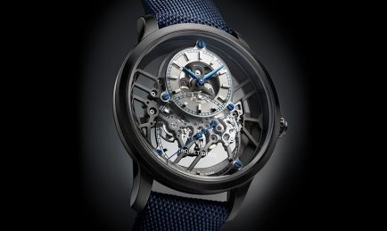 PREVIEW NEW COLLECTION 2019: GRANDE SECONDE SKELET-ONE CERAMIC, A POWERFUL NEW TECHNICAL VERSION IN BLACK AND BLUE