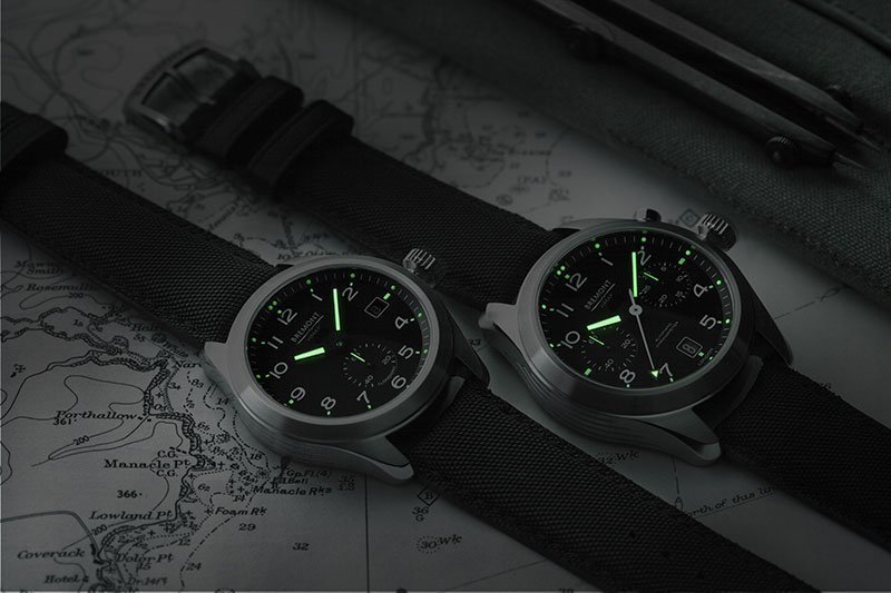 Bremont Armed Forces with custom green Super-LumiNova 