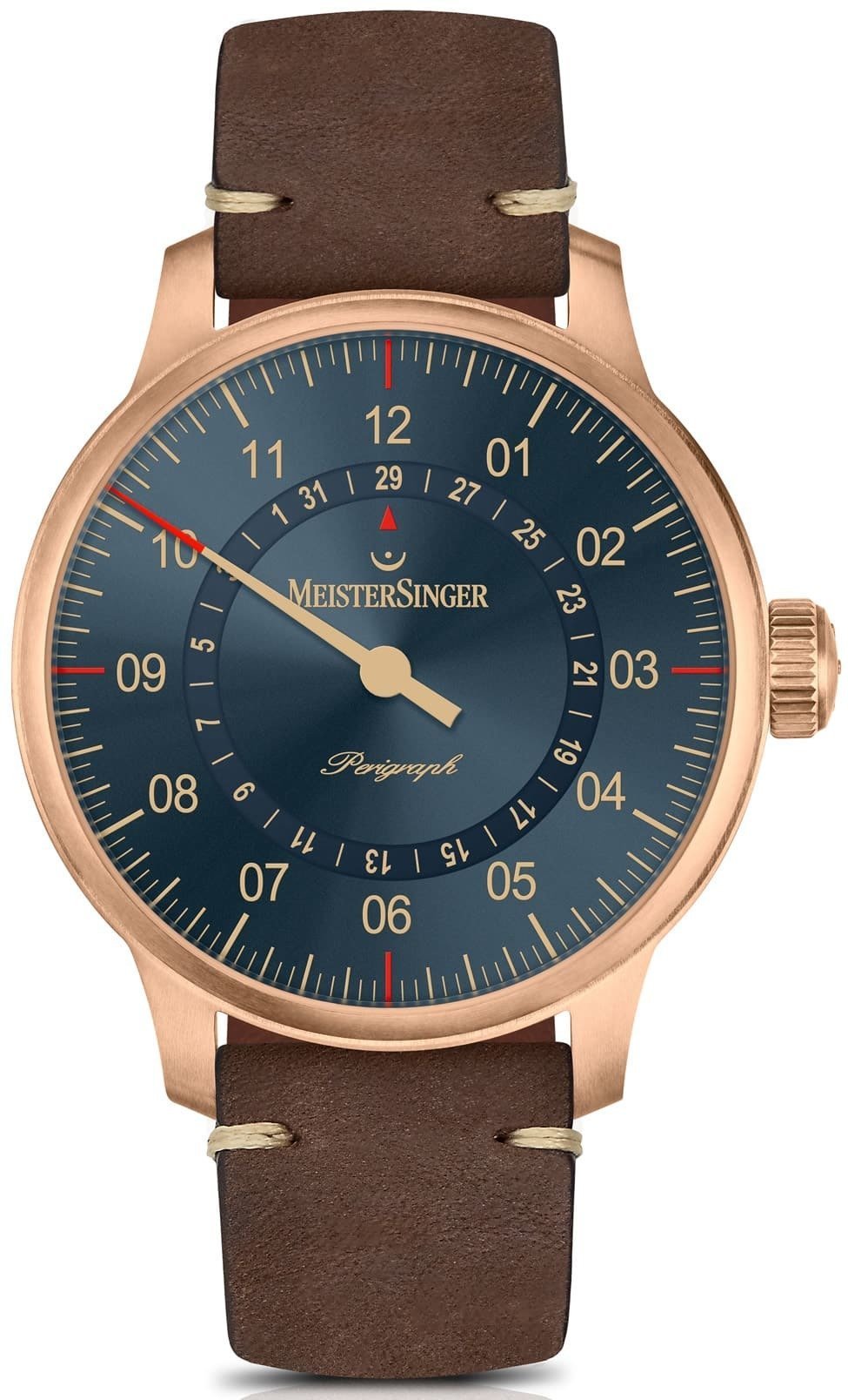 MEISTERSINGER PERIGRAPH BRONZE BLUE DIAL