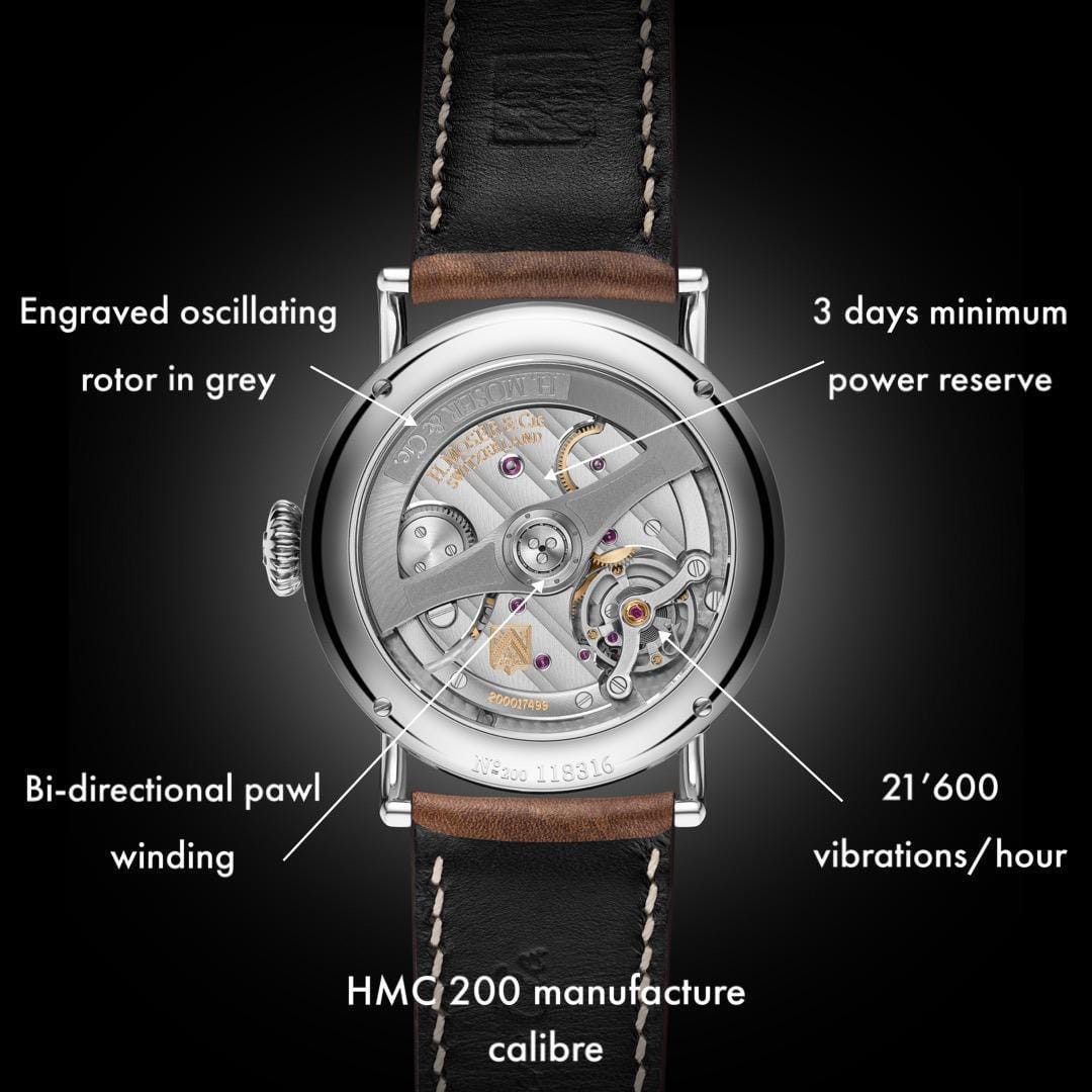H. Moser & Cie. Heritage Centre Seconds Funky Blue - Back